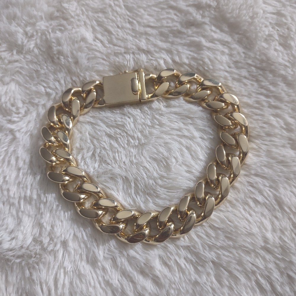 Gold Plated Cuban Chain Bracelet